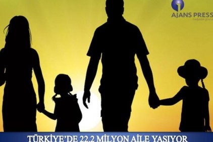 Türkiye&#8217;de 22 milyon 206 bin 776 aile var