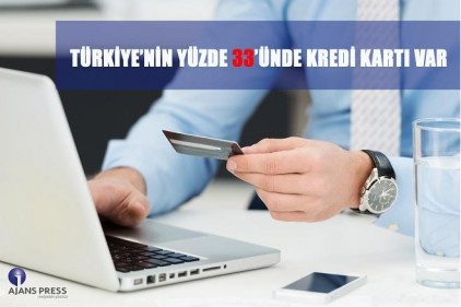Türkiye&#8217;de halkın yüzde 33&#8217;ünde kredi kartı var