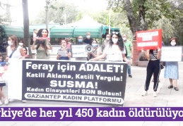 Türkiye’de her yıl 450 kadın öldürülüyor
