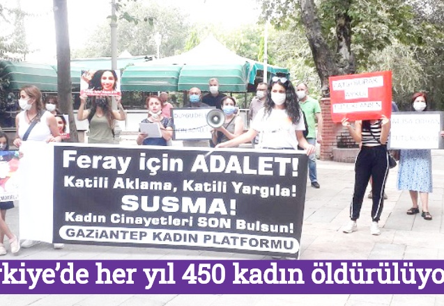 Türkiye’de her yıl 450 kadın öldürülüyor