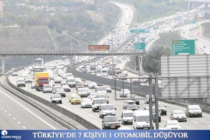 Türkiye&#8217;de otomobil sayısı 11 milyon 740 bin 823&#8217;e ulaştı