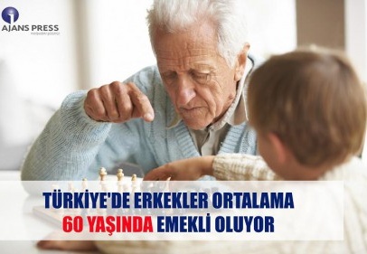 Türkiye'deki erkeklerin ortalama 60 yaşında emekli olduğu görüldü