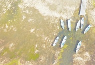 Türkiye'nin en büyük tatlı su gölü olan Beyşehir Gölü'nde su, kıyıdan yaklaşık 150 metre çekildi