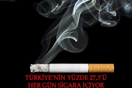 Türkiye&#8217;nin yüzde 27,3&#8217;ü her gün sigara içiyor