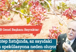 TZOB Genel Başkanı Bayraktar: Antep fıstığında, az sayıdaki alıcı spekülasyona neden oluyor