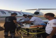 Uçak ambulans Sevgi’nin minik kalbi için havalandı