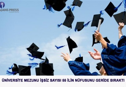 Üniversiteden mezunu işsiz öğrenci sayısı 55 şehri geride bıraktı