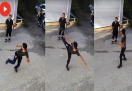 Uyuşturucu bağımlısından 112 ekibine 'Kungfulu' tepki