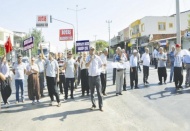 Üzüm üreticileri BOTAŞ’ı protesto etti