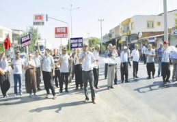 Üzüm üreticileri BOTAŞ’ı protesto etti