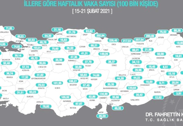 Vaka sayısında bazı illerde belirgin artış var