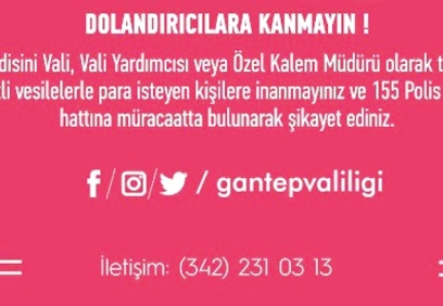 Valilik, dolandırıcılara karşı uyardı