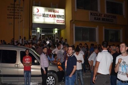 Vatandaşlar, kan bağışında bulundu &#8232;     