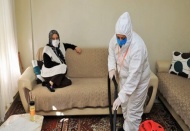 Vefa ekibi, evi temizledi ve dezenfekte etti