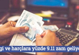 Vergi ve harçlara yüzde 9.11 zam geliyor