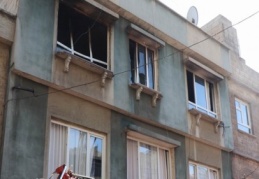 Yabancı uyruklu ailenin oturduğu evde çıkan yangın korkuttu