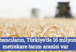Yabancıların Türkiye’de 16 milyon metrekare tarım arazisi var