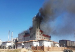 Yağ fabrikasında yangın çıktı