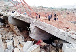 Yağış sonrası ahır çöktü, 5 büyükbaş hayvan telef oldu