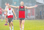 Yağmur altında antrenman