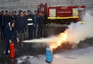 ‘Yangın Güvenliği’ dersi uygulamalı olarak verildi