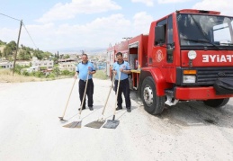 Yangın risklerine karşı ekim alanlarında nöbet tutuluyor