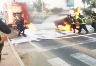 Yangına müdahale eden itfaiye erleri ölümden döndü