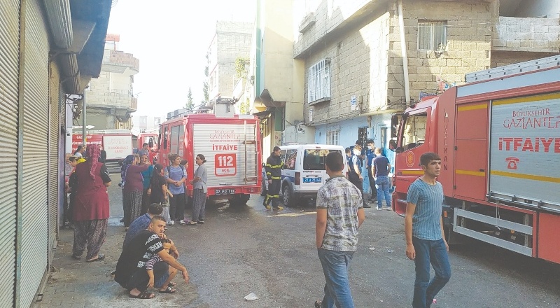 Yangında 1 kişi hafif şekilde yaralandı