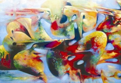 Yaşar Kuliyev ve ressam Mutluhan Taş, Sanko Sanat Galerisi’nde