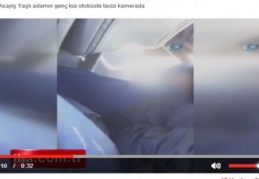 Yaşlı adamın genç kızı otobüste tacizi kamerada