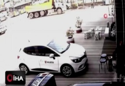 Yaşlı adamın hafriyat kamyonunun altında ezilme anı güvenlik kamerasında