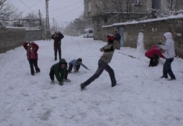 Yavuzeli’nda kar sevinci 