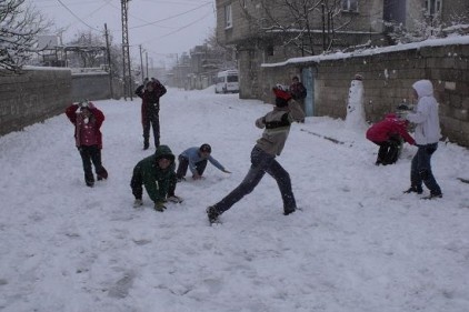 Yavuzeli&#8217;nda kar sevinci 