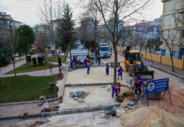 Yeni bir park-otopark yapım çalışmasında son aşamaya gelindi