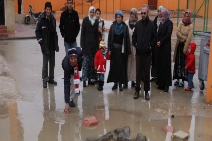 Yeni yapılan okulun hali