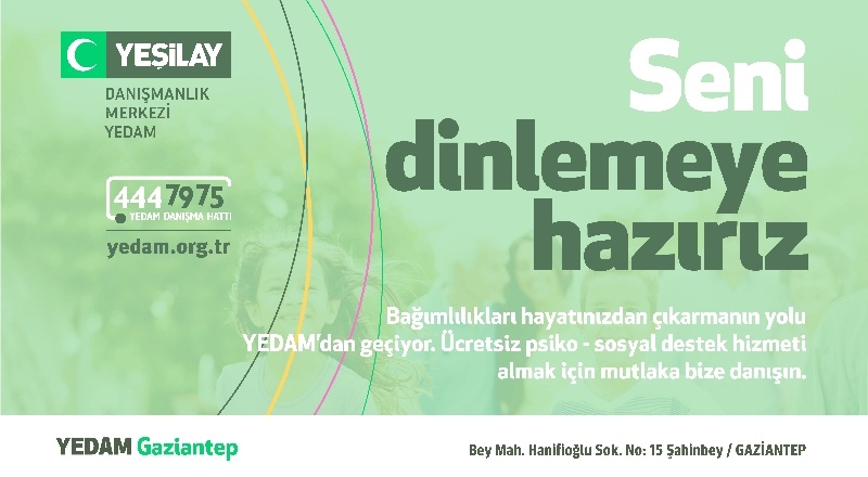 Yeşilay’da ücretsiz danışmanlık desteği