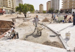 Yirmibeş dönümlük alanda dev park çalışması 