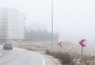 Yoğun sis şehrin genelinde etkili oldu