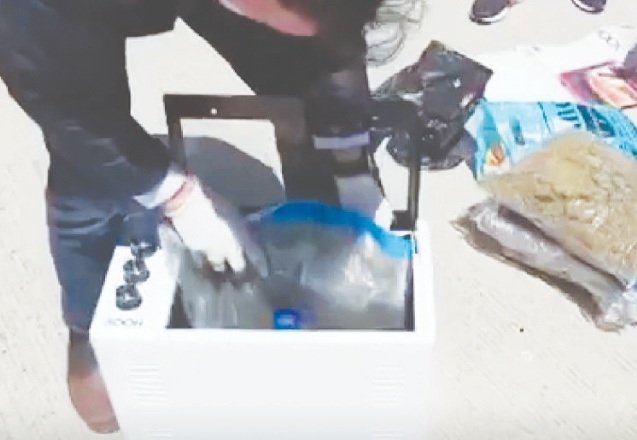 Yolcu otobüsündeki fırının içinden 6 kilo uyuşturucu çıktı