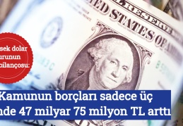 Yüksek dolar kurunun ağır bilançosu: Kamunun borçları sadece üç günde 47 milyar 75 milyon TL arttı