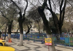 Yürüme parkurları barikatlarla kapatıldı