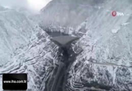 Yusufeli barajı hızla büyüyor