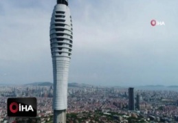 Yüzde 85'i tamamlanan Çamlıca Kulesi havadan görüntülendi