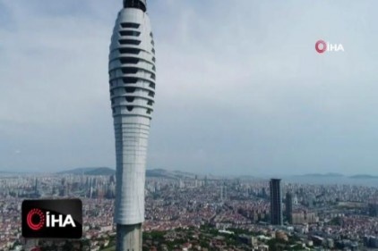 Yüzde 85&#039;i tamamlanan Çamlıca Kulesi havadan görüntülendi