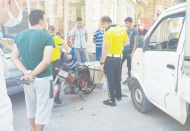 3 aracın karıştığı zincirleme kazada, motosiklet sürücüsü yaralandı