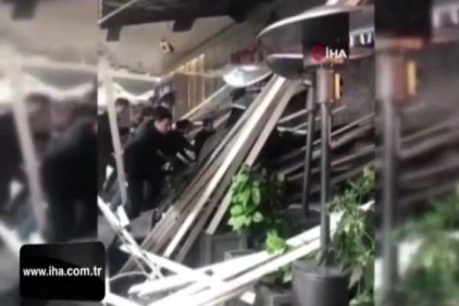 Zincirlikuyu&#039;da bir kafenin çatısı çöktü: Yaralılar var