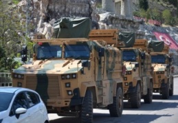 Zırhlı araçlardan oluşan konvoy Hatay'a ulaştı